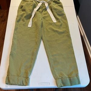 Wilfred Women’s Olive Wide Leg with White Tie Pants, Size 8